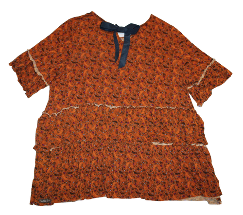 Matilda Jane Bluse Damen XXL Ernte Orange Rüschen Give Thanks Swing Bluse - Bild 6 von 9