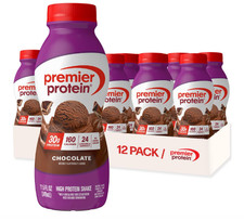 Premier Protein Shake, Chocolate, 30g Protein 1g Sugar 11.5 fl oz Pack of 12 