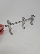 Seahorse Key Rack Nautical Hooks Towel Coat Holder Cast Iron