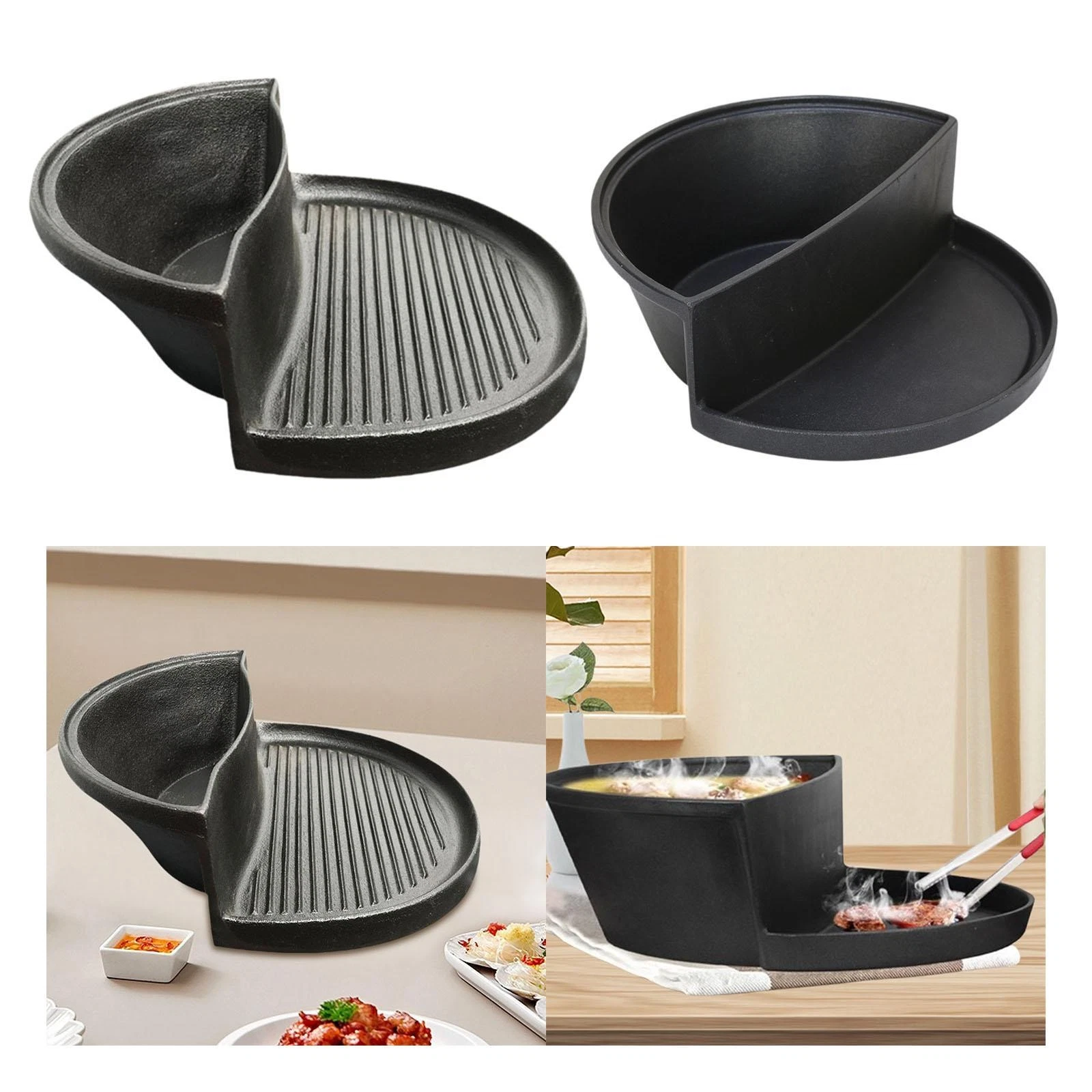 Hot Pot with Grill BBQ Pan Cooking Pot Easy to Cooking Portable Grill Pot for
Opens in a new window