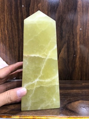 Large 3kg Limon Calcite Crystal Tower Natural Gemstone Polished Point Specimen