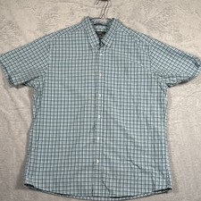Eddie Bauer Men  s Wrinkle Free Classic Fit Short Sleeve Button Down Shirt XL