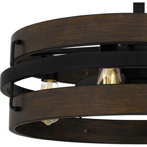 Quoizel Fandelier 4-Light Fandelier in Matte Black - Picture 6 of 7