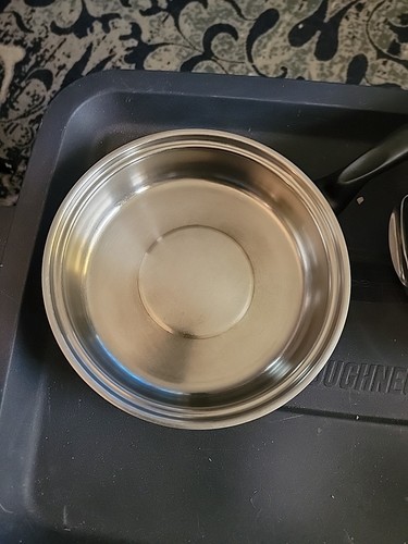 Permanent Solar-Sturges Vintage 8" 18/8 Stainless Steel Skillet with Lid - Picture 2 of 5