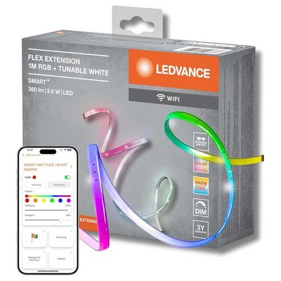 Ledvance LED Smart+ Strip 1m ERWEITERUNG 3,6W 360lm RGBW 2700K Dimmbar App WiFi