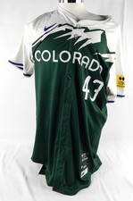 2024 Colorado Rockies Anthony Molina #43 Game Issued Ps Used Green Jersey City 4