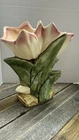 Vintage McCoy Pottery Tulip Flower Vase Planter Pink Green USA Art Pottery