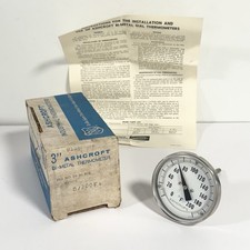 Ashcroft BiMetal Industrial Thermometer 0-200 F 4 Inch Stem 30 AI 60R - Vintage