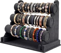 Armbandhalter SchmuckstäNder Samt Schwarz 3-Stufig FüR Armband Halskette Uhr