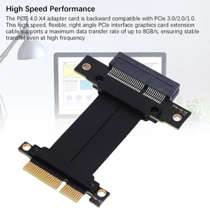 Câble d'extension de carte graphique PCIe 4.0 X4 Riser câble mâle à femelle 180° Pour