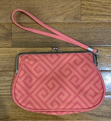 Initials Inc. Women s Clutch - Pink Shell / Teal Inside, New Without Tags