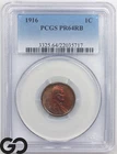 1916 Lincoln Cent Wheat Penny PROOF, PCGS PR 64 RB ** Outstanding Color Toner!