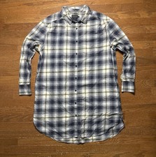 Pendleton Women’s Flannel Shirt Dress XL Plaid Side Pockets Knee Length