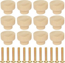 Ainiv M&ouml;belkn&ouml;pfe Holz, 12 St&uuml;ck Holz Schubladengriff, Holzschubladengriff