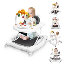 5-in-1 Baby Walker, Baby Walkers for Boys Girls 6-12 Months, Foldable Activity