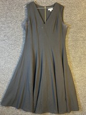 Calvin Klein Black Sleeveless Knee Length Fit & Flare Womens Dress Size 14