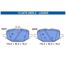 Satz Bremsbeläge Bremsklötze hinten für Mercedes E-Klasse W214 S214 | 2386033