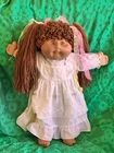 80s Vintage Cabbage Patch Kids doll - Curly & straight hair, long formal dress