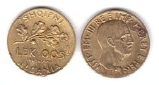 Albania - 0,05 Lek 1940 VF Lemberg-Zp