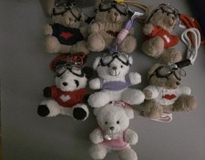 Teddy Bear Plush Bag Charm Keychain Cute Bag Pendant Purse Accessory