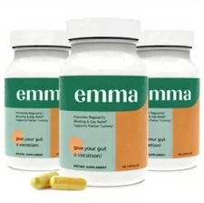 3 Pack Emma Gut/Gas Relief Health Dietary Supplements 60 Capsules each - Sealed