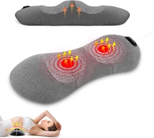 3-In-1 Electric Lumbar Support Pillow with Heat & Massage, Ergonomic Memory Foam