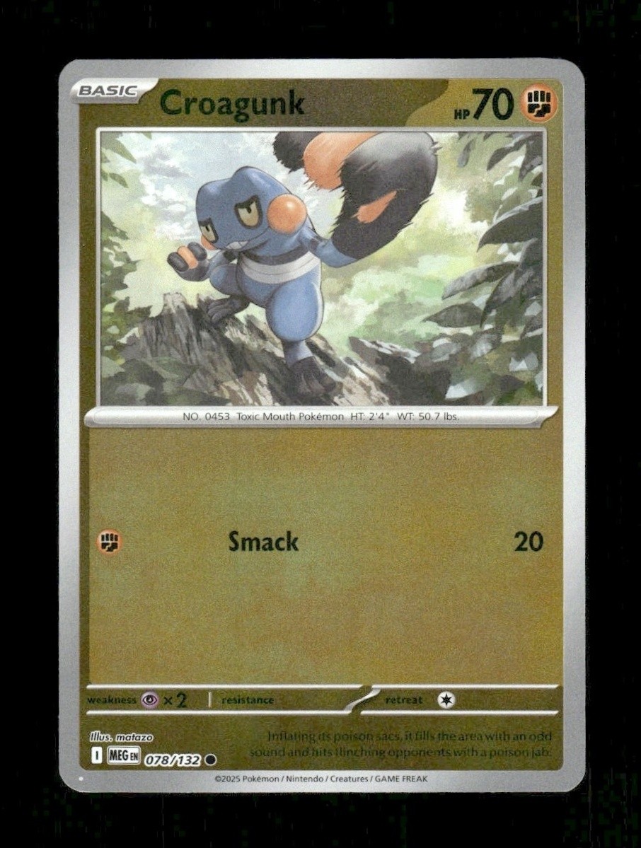 ME01: Mega Evolution 078/132 Croagunk Reverse Holo NM