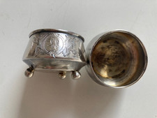 zwei kleine Salieren, Silver gepunzt 84, russisch