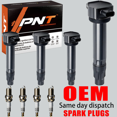 4X Ignition Coil & 4X Iridium Spark Plug For Dodge Caliber Jeep Compass L4 UF557