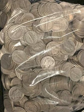 2 Full Rolls of 50 circulated Silver Mercury DImes from estate collection, 90%