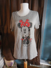 Disney Minnie Mouse Gray T-Shirt Classic Minnie Red Bow size L