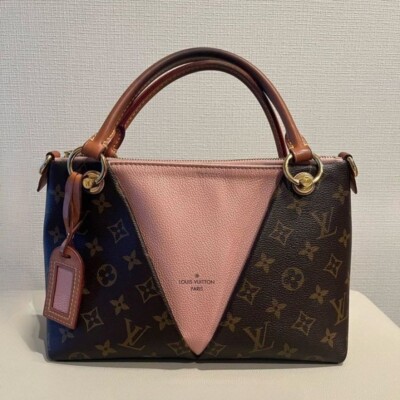 Louis Vuitton Monogram V Tote BB Rose Poudre Brown Pink Handbag