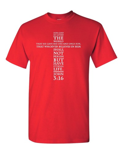 John 316 Bible God So Loved the World Jesus Religion Faith Men's Tee Shirt 1854 - Bild 25 von 36