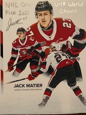 Jack MATIER Signed 8x10 Photo! NASHVILLE PREDATORS! inscriptions! W/COA