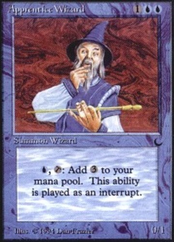 MTG magic cards 1x Apprentice Wizard The Dark Moderate Play