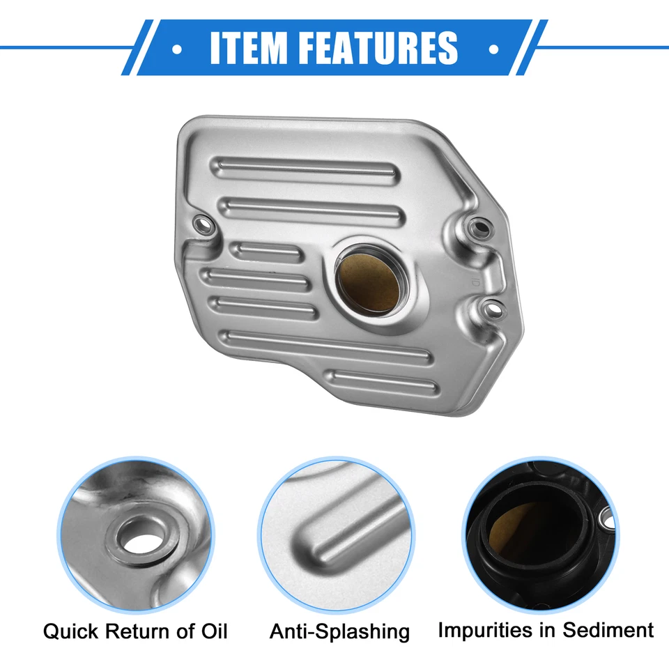 Filtro de transmisión compatible para Toyota Camry 2004-2002 metal tono plata Foto 4 de 4