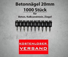 1000 pezzi chiodi per calcestruzzo 20 mm per Spit Pulsa, Bea, KMR, Würth, Senco, Makita