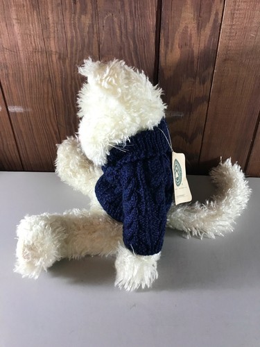 GATO DE PELUCHE BLANCO, gato White Boyds, gato Taylor Purrski, gato en suéter, NUEVO - Imagen 8 de 11