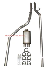 Dual Exhaust Mandrel Bent 14" MaxFlow Muffler Fits 94-01 Dodge Ram 3.9 5.2 5.9