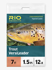 Rio Trout Versileader Sinking Tapered Leader 7ft 12lb - Fly Fishing