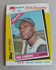 1982 TOPPS KMART MVP #10 BOB CLEMENTE (OF) Baseball Card Pittsburgh Pirates