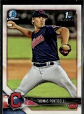 2018 Bowman Chrome Refractors Thomas Ponticelli Cleveland Indians #BDC-42