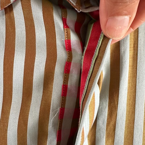 Robert Graham Button Hemd Herren Medium Metallic Glanz gestreift grün blau rot - Bild 15 von 23
