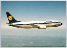Airplane Postcard Lufthansa Airlines Boeing 737-330 In Flight CX6