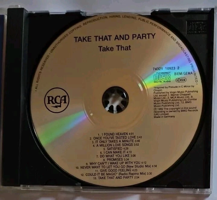 Take That & Party von Take That  (CD, 1992) - RCA  Records  - Bild 4 von 4