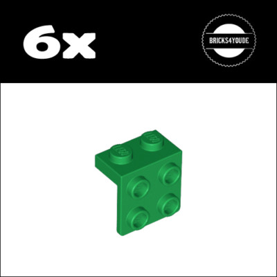 Lego    44728   Bracket 1 x 2 / 2 x 2   Green / Grün   6x   NEU