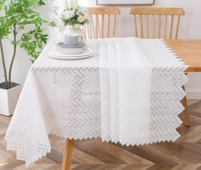 Beautiful 290 Lace 70"x200" White Tablecloths Reception Catering Wedding Party