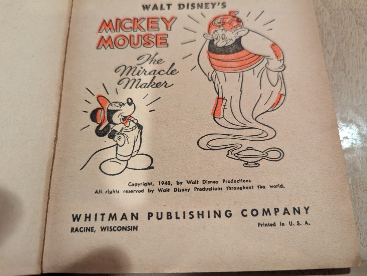 VTG hard to find 1948 Walt Disney's Mickey Mouse and The Miracle