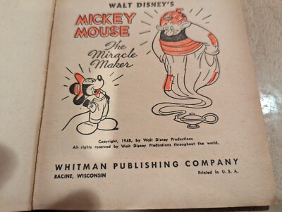 洋書 Walt Disney's Mickey Mouse The Miracle VTG hard to find 1948 Walt Disney's Mickey Mouse and The Miracle