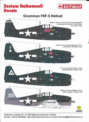 TM32007 Techmod 1:32 Grumman F6F-5 Hellcat